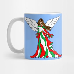 Stained Glass Italian Christmas Angel Princess Mug